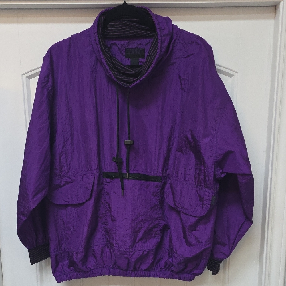 Esprit Purple Sportiv Windbreaker - Sz L